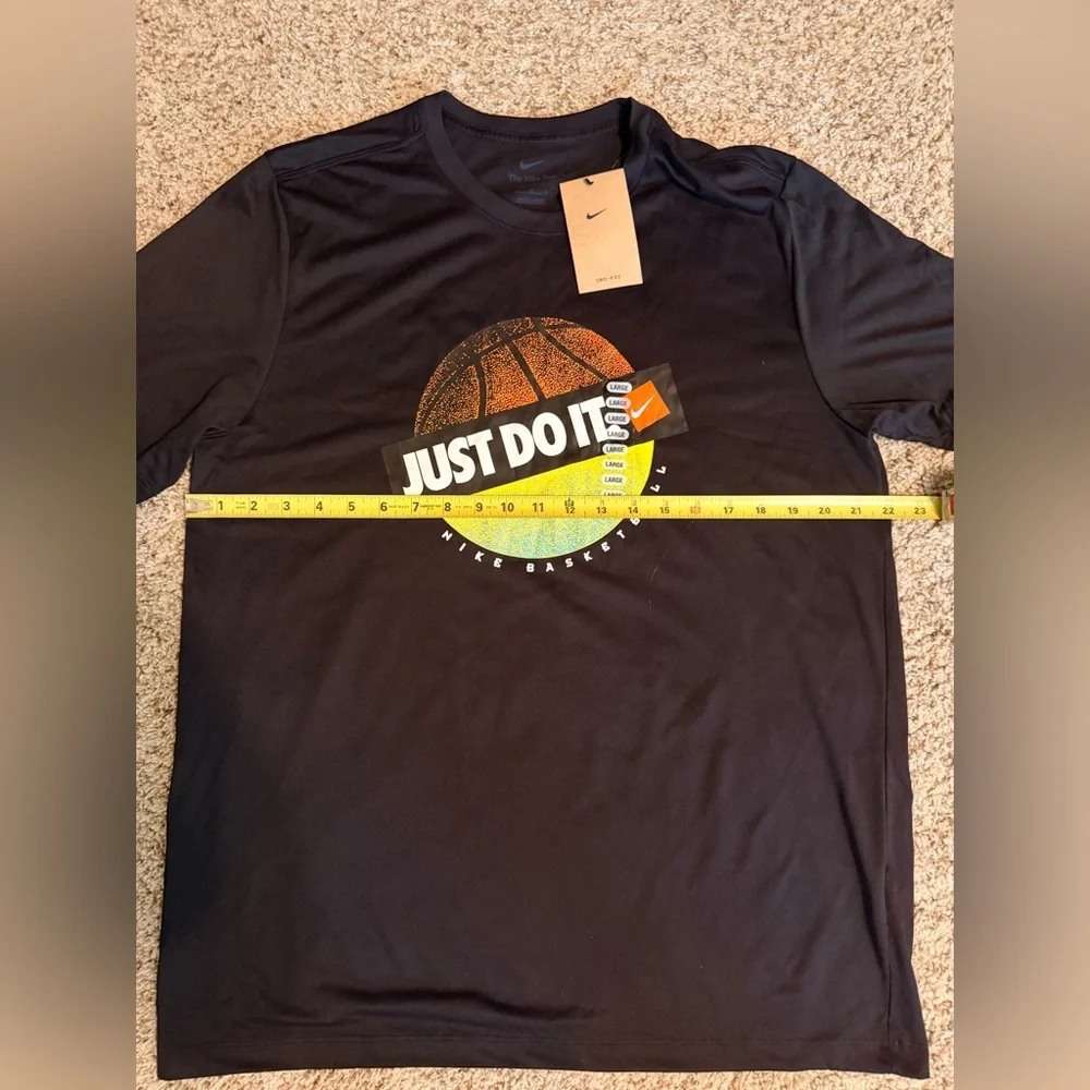 Nike Dri-FIT Just Do It Basketball Graphic T-Shirt Men’s Large Black NWT